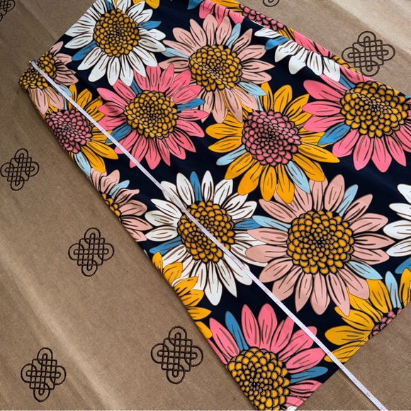 Rachel Zoe Multicolor Floral Print Elastic Waist A-Line Midi Skirt Size 2 - Picture 12 of 12